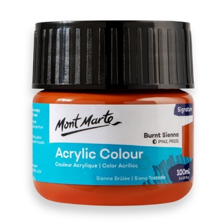 Mont Marte Signature Acrylic Paint 100ml Tub - Burnt Sienna