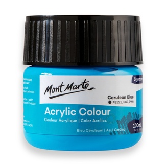 Mont Marte Signature Acrylic Paint 100ml Tub - Cerulean Blue