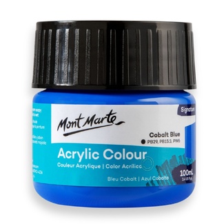 Mont Marte Signature Acrylic Paint 100ml Tub - Cobalt Blue