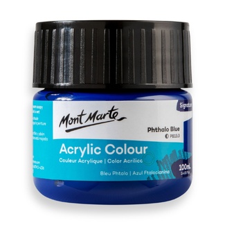 Mont Marte Signature Acrylic Paint 100ml Tub - Phthalo Blue