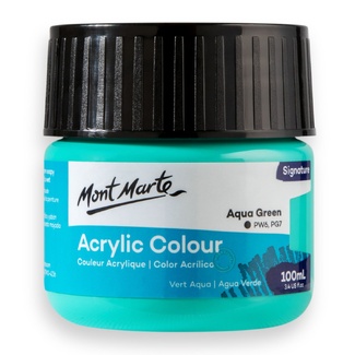 Mont Marte Signature Acrylic Paint 100ml Tub - Aqua Green