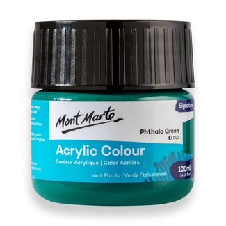 Mont Marte Signature Acrylic Paint 100ml Tub - Phthalo Green