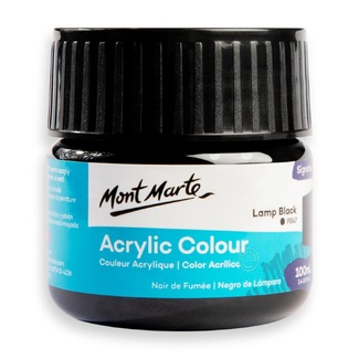 Mont Marte Signature Acrylic Paint 100ml Tub - Lamp Black