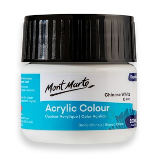 Mont Marte Signature Acrylic Paint 100ml Tub - Chinese White