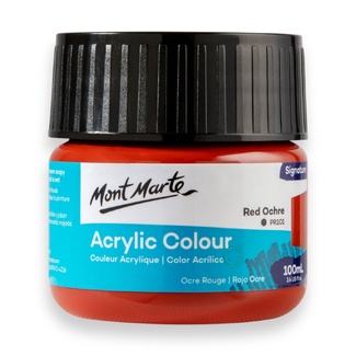 Mont Marte Signature Acrylic Paint 100ml Tub - Red Ochre
