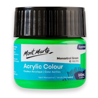 Mont Marte Signature Acrylic Paint 100ml Tub - Monastral Green