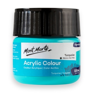 Mont Marte Signature Acrylic Paint 100ml Tub - Turquoise