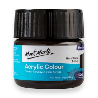 Mont Marte Signature Acrylic Paint 100ml Tub - Mars Black