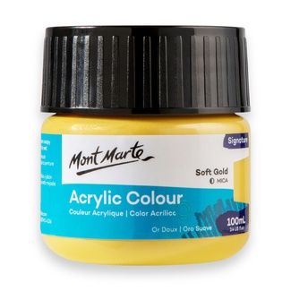 Mont Marte Signature Acrylic Paint 100ml Tub - Soft Gold