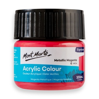 Mont Marte Signature Acrylic Paint 100ml Tub - Metallic Magenta