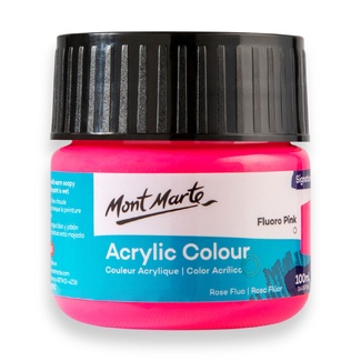 Mont Marte Signature Acrylic Paint 100ml Tub - Fluoro Pink