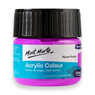 Mont Marte Signature Acrylic Paint 100ml Tub - Fluoro Purple