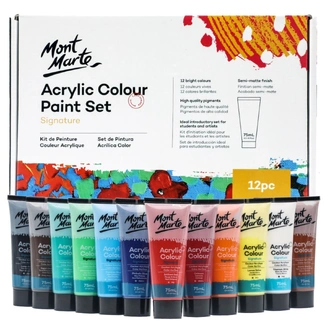 Mont Marte Signature Paint Set - Acrylic Paint 12pc x 75ml Tubes