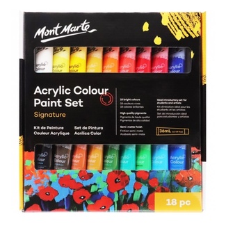 Mont Marte Signature Acrylic Paint Set of Primary Colors 6pc x