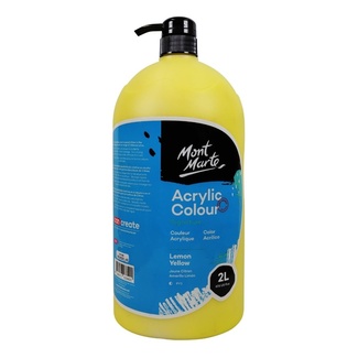 Mont Marte Signature Acrylic Paint Pump Bottle 2L - Lemon Yellow