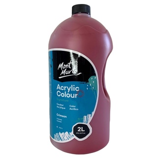 Mont Marte Signature Acrylic Paint Pump Bottle 2L - Crimson