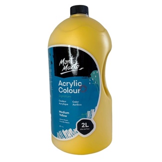Mont Marte Signature Acrylic Paint Pump Bottle 2L - Medium Yellow