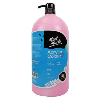 Mont Marte Signature Acrylic Paint Pump Bottle 2L - Pink