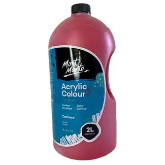 Mont Marte Signature Acrylic Paint Pump Bottle 2L - Carmine