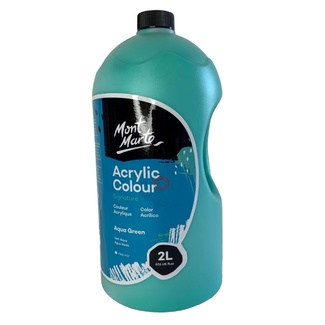 Mont Marte Signature Acrylic Paint Pump Bottle 2L - Aqua Green