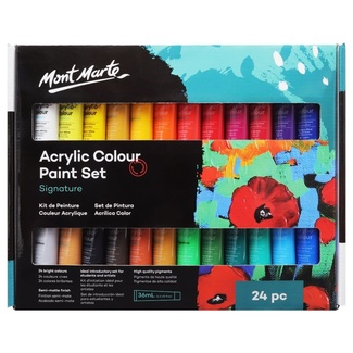 Montmartre Metal Pearlescent Acrylic Paint Set 8 Colors 18ml Art Supplies