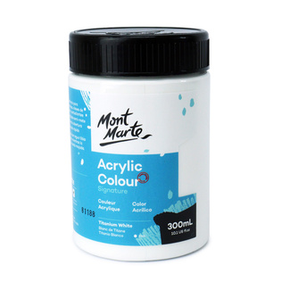 Mont Marte Signature Acrylic Paint 300ml Pot - Titanium White