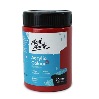 Mont Marte Signature Acrylic Paint 300ml Pot - Crimson