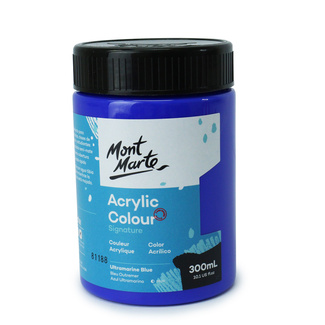 Mont Marte Signature Acrylic Paint 300ml Pot - Ultramarine Blue