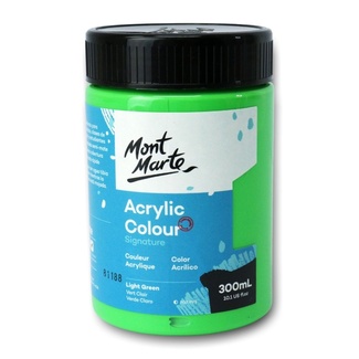 Mont Marte Signature Acrylic Paint 300ml Pot - Light Green
