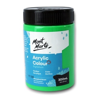 Mont Marte Signature Acrylic Paint 300ml Pot - Monastral Green