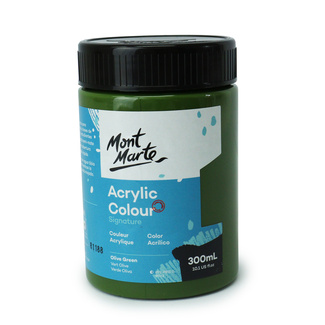 Mont Marte Signature Acrylic Paint 300ml Pot - Olive Green
