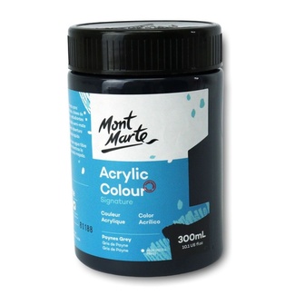 Mont Marte Signature Acrylic Paint 300ml Pot - Paynes Grey