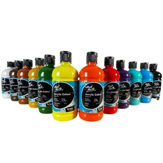 Mont Marte Signature Paint Set - Acrylic Paint 12pc x 500ml Bottles