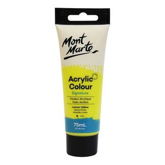 Mont Marte Signature Acrylic Paint 75ml Tube - Lemon Yellow