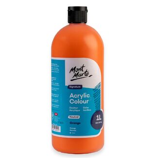 Mont Marte Signature Acrylic Paint Squeeze Bottle 1L - Neutral Orange