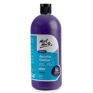 Mont Marte Signature Acrylic Paint Squeeze Bottle 1L - Neutral Purple