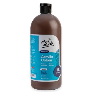 Mont Marte Signature Acrylic Paint Squeeze Bottle 1L - Warm Burnt Umber
