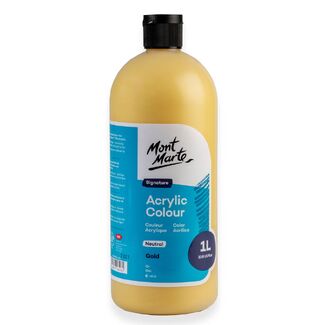 Mont Marte Signature Acrylic Paint Squeeze Bottle 1L - Neutral Gold