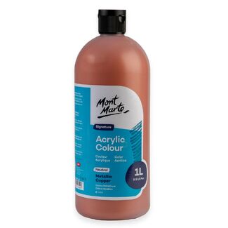 Mont Marte Signature Acrylic Paint Squeeze Bottle 1L - Neutral Metallic Copper
