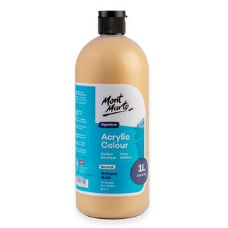 Mont Marte Signature Acrylic Paint Squeeze Bottle 1L - Neutral Antique Gold