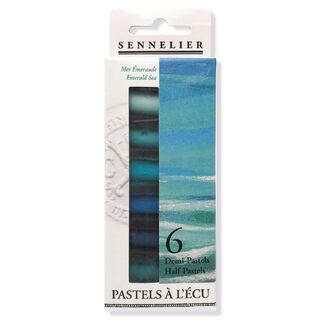 Sennelier Soft Pastel Half Stick 6pc Set - Emerald Sea
