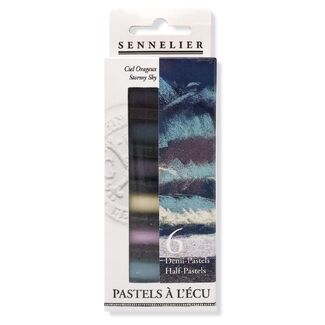 Sennelier Soft Pastel Half Stick 6pc Set - Stormy Sky