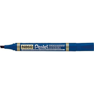 Pentel Permanent Marker 1.5 - 4.5mm - Blue Chisel Point