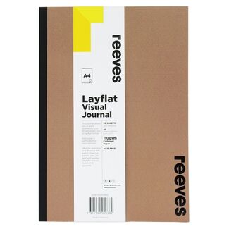 Reeves Visual Journal Layflat Kraft Cover 30 sheets - A4