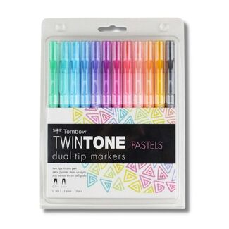 Tombow Twintone Pens Pastel - Set of 12