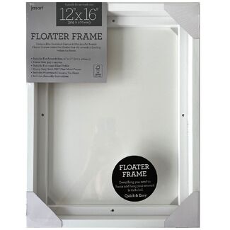 Jasart Thin Edge Floater Frame 12x16 Inch - White