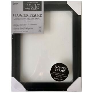 Jasart Thin Edge Floater Frame 12x16 Inch - Black