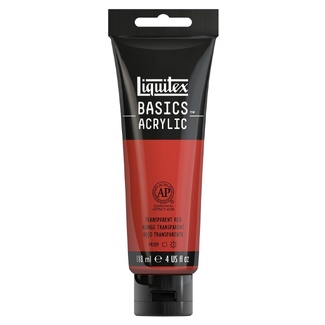 Liquitex Basics Acrylic Paint 118ml - Transparent Red
