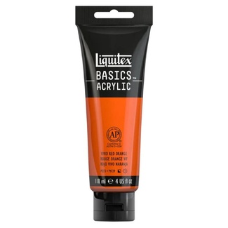 Liquitex Basics Acrylic Paint 118ml - Vivid Red Orange