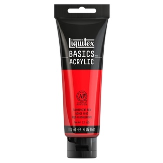 Liquitex Basics Acrylic Paint 118ml - Fluorescent Red